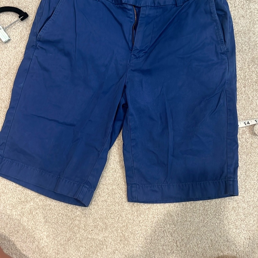 Brooks Brothers Navy Blue Flat Front Men Shorts 32